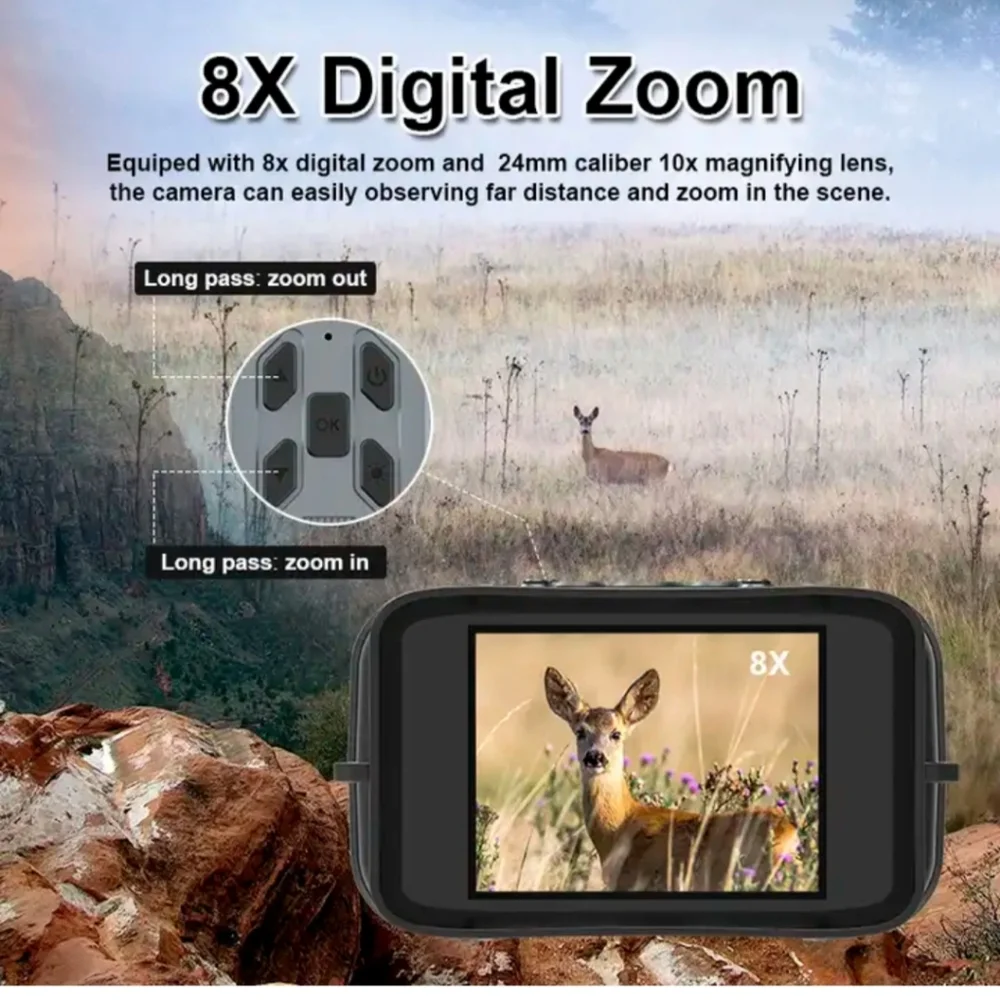 Mini 1080p Night Vision Binoculars Hunting Zoom Digital IR Cam Long Distance 300